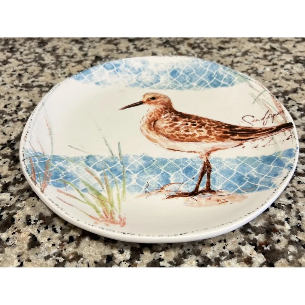 Pier 1 Imports Sandpiper Bird Salad Plate 8